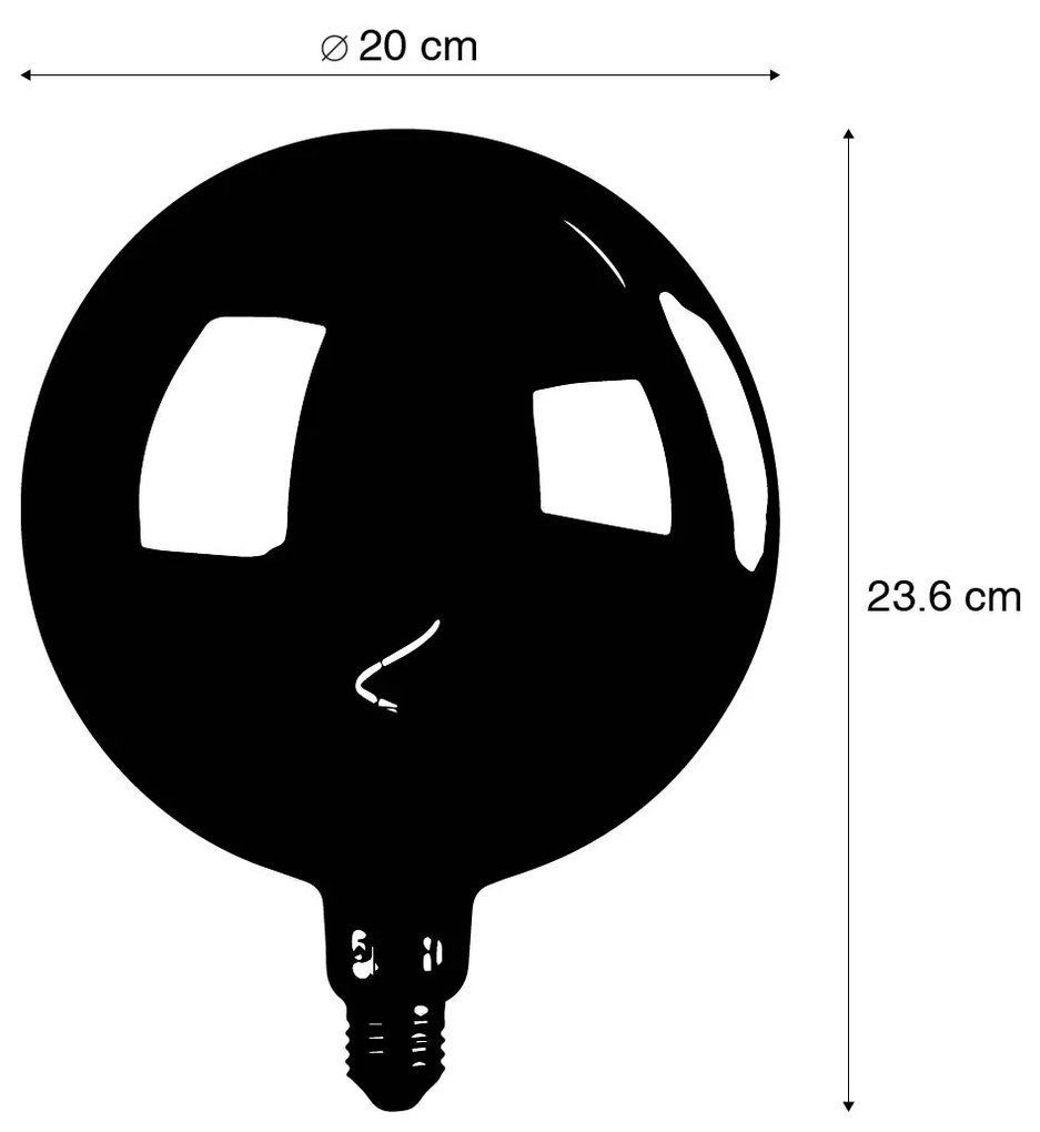 Lâmpada LED E27 regulável G200 arco-íris 4W 40lm 2000K