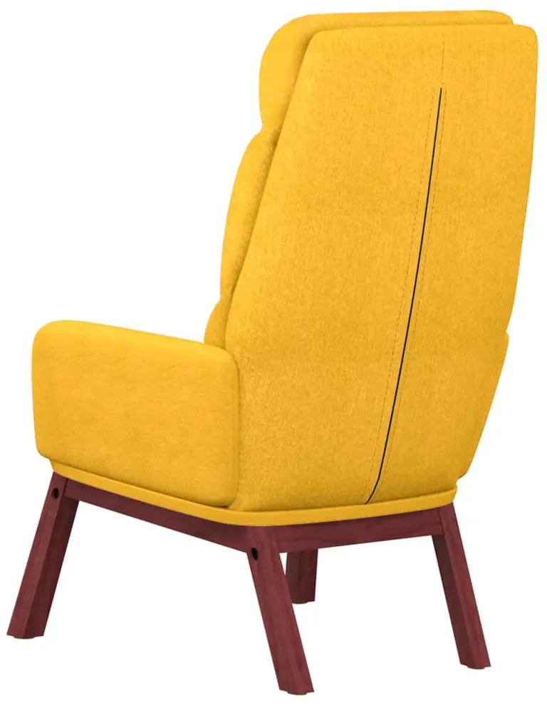 Cadeira de descanso tecido amarelo mostarda