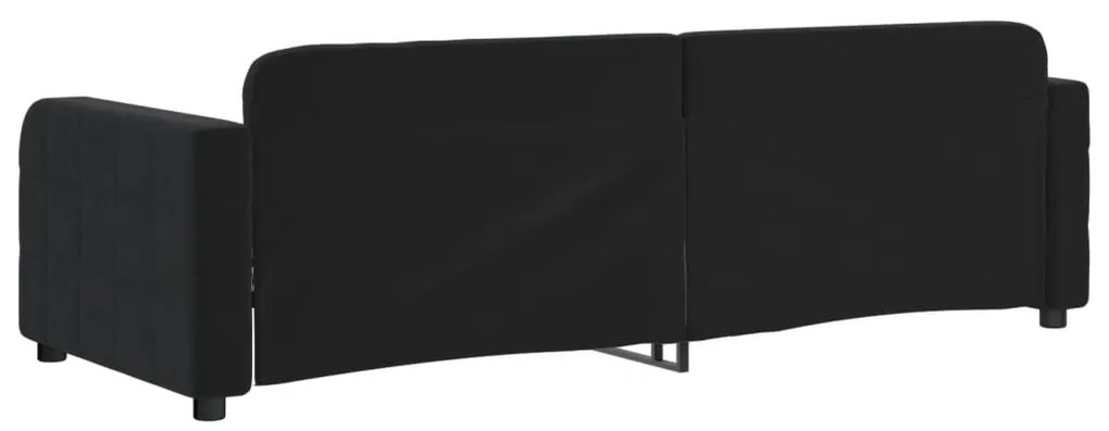 Sofá-cama 80x200 cm veludo preto