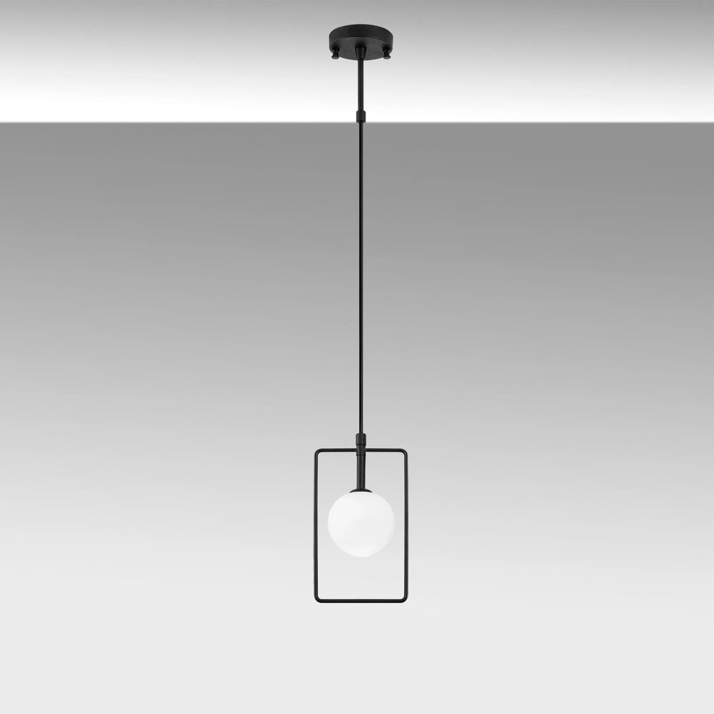 Chandelier Geometri – Preto e Branco – 14 x 12 cm