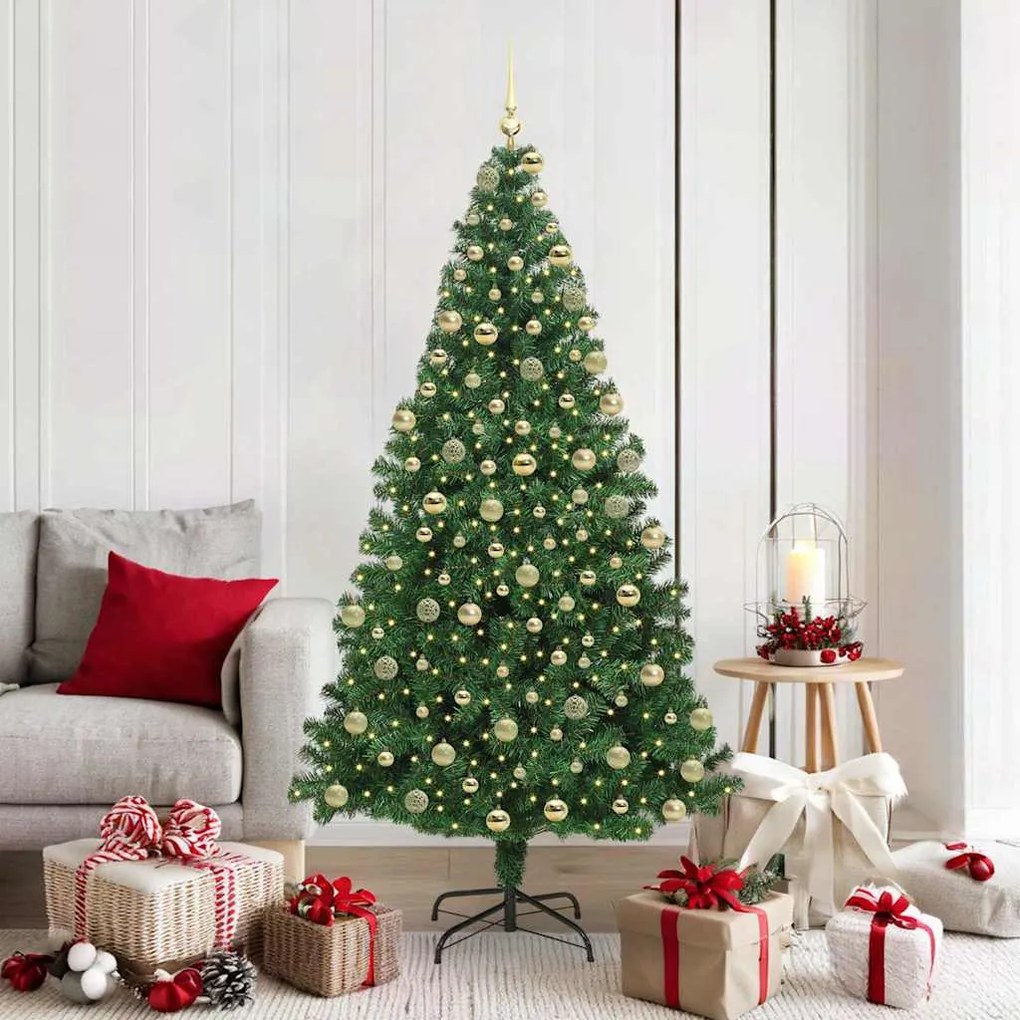 vidaXL Árvore de Natal Artificial Verde 180 cm PVC, Aço e Plástico