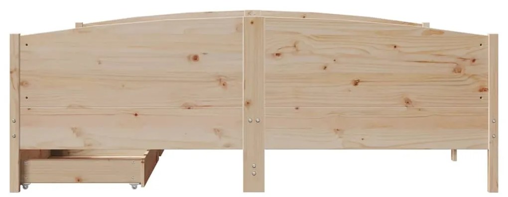 Cama sem colchão 160x200 cm madeira de pinho maciça