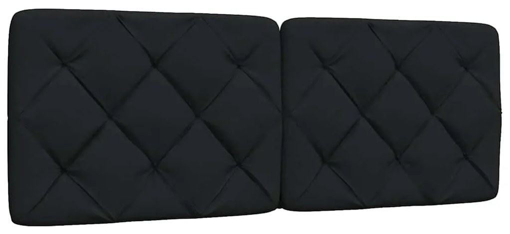 Estrutura de cama com LED sem colchão 140x190 cm tecido preto