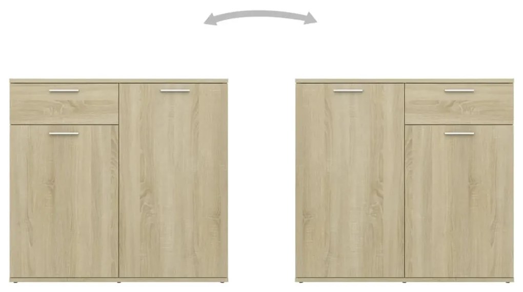 Aparador 80x36x75 cm derivados de madeira carvalho sonoma