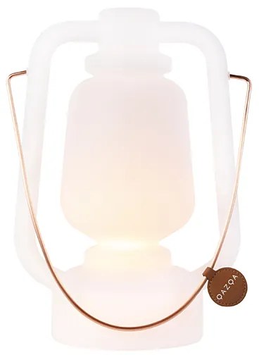 Candeeiro de mesa recarregável 30 cm IP44 branco - STORM Small