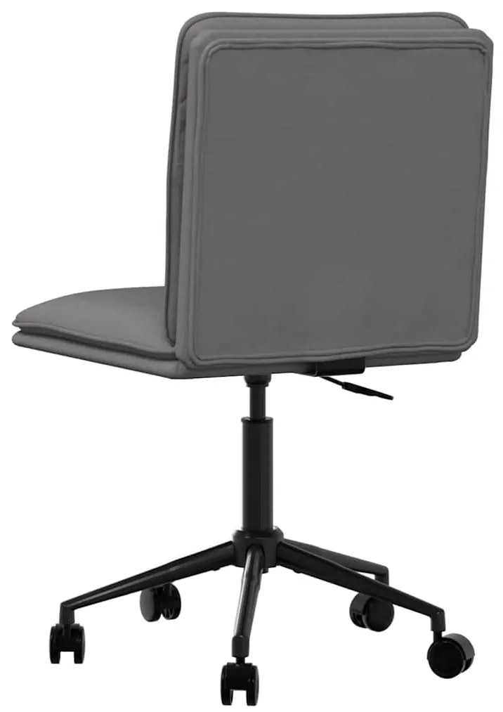 Cadeiras de jantar 2 pcs couro artificial cinzento