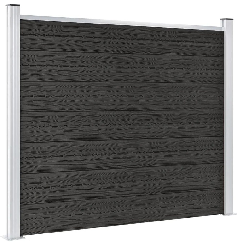 Painel de cerca 180x146 cm WPC cinzento