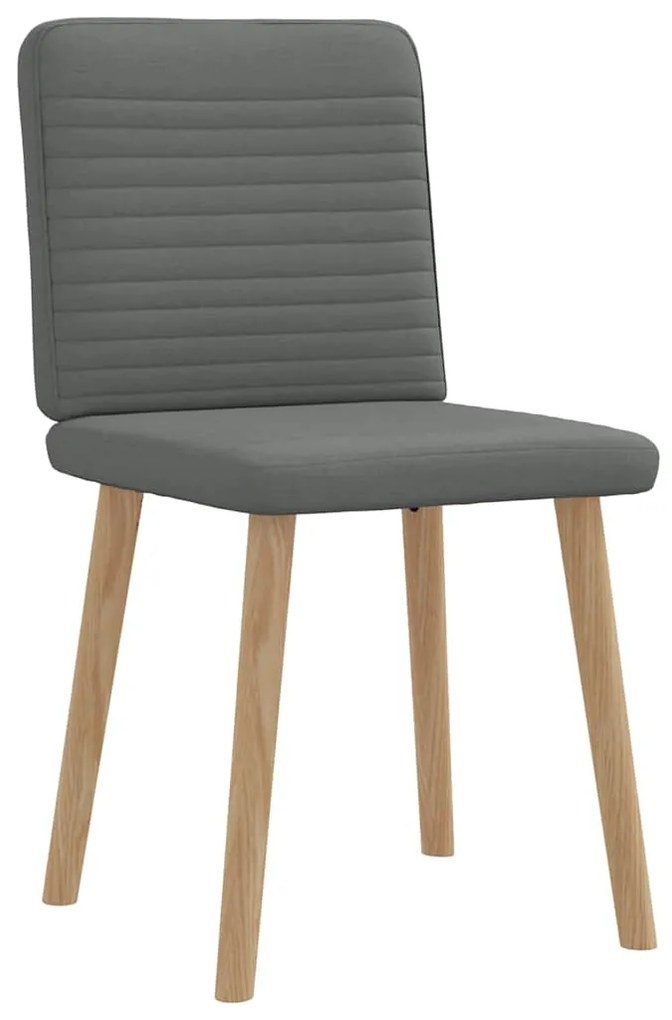 Cadeiras de jantar 2 pcs tecido cinzento-escuro