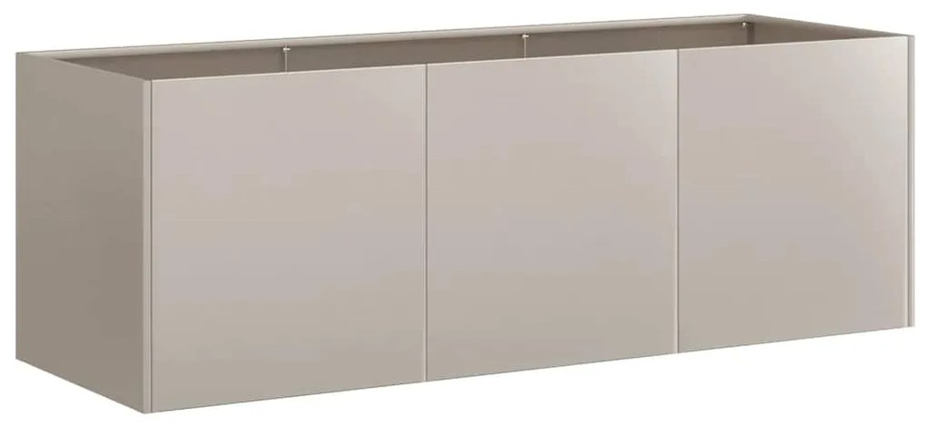 Floreira enferrujada 120x40x40 cm aço resistente