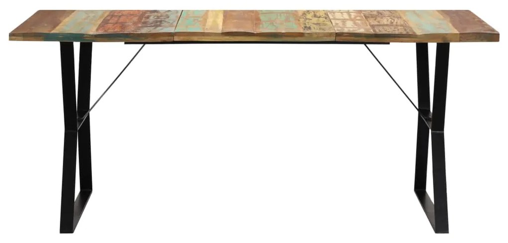 Mesa de jantar 180x90x76 cm madeira recuperada maciça