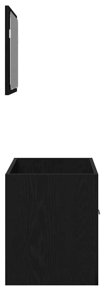 2 pcs conjunto móveis casa de banho carvalho preto