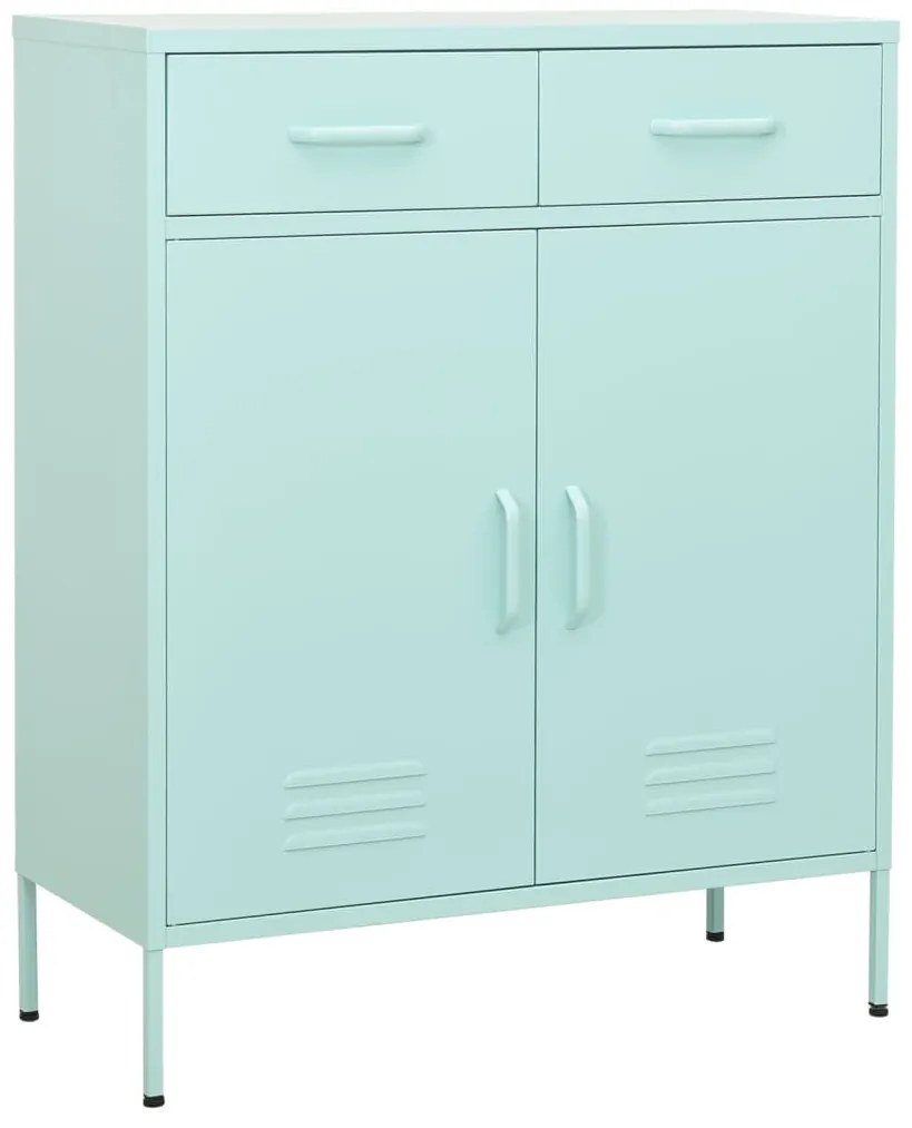 vidaXL Armário de arrumação aço 80x35x101,5 cm verde-hortelã