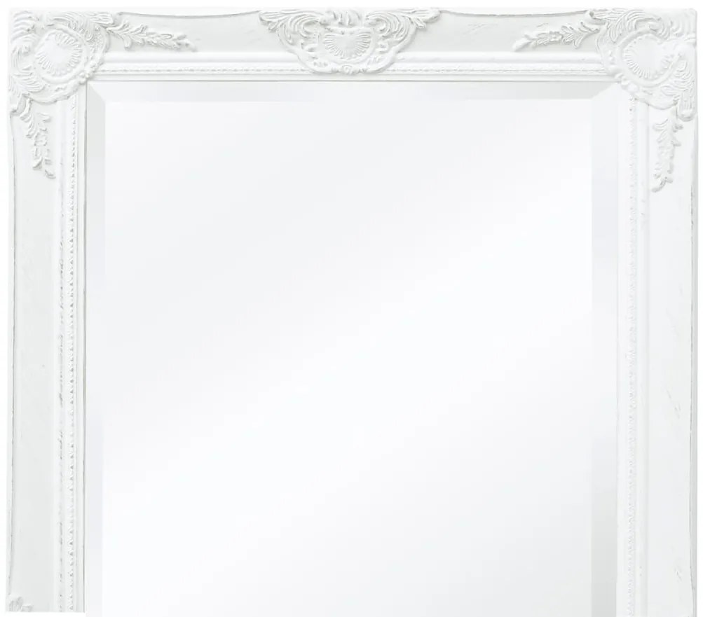 Espelho de parede, estilo barroco, 100x50 cm, branco