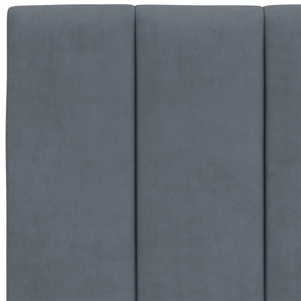 Estrutura de cama c/ luzes LED 140x190cm veludo cinzento-escuro