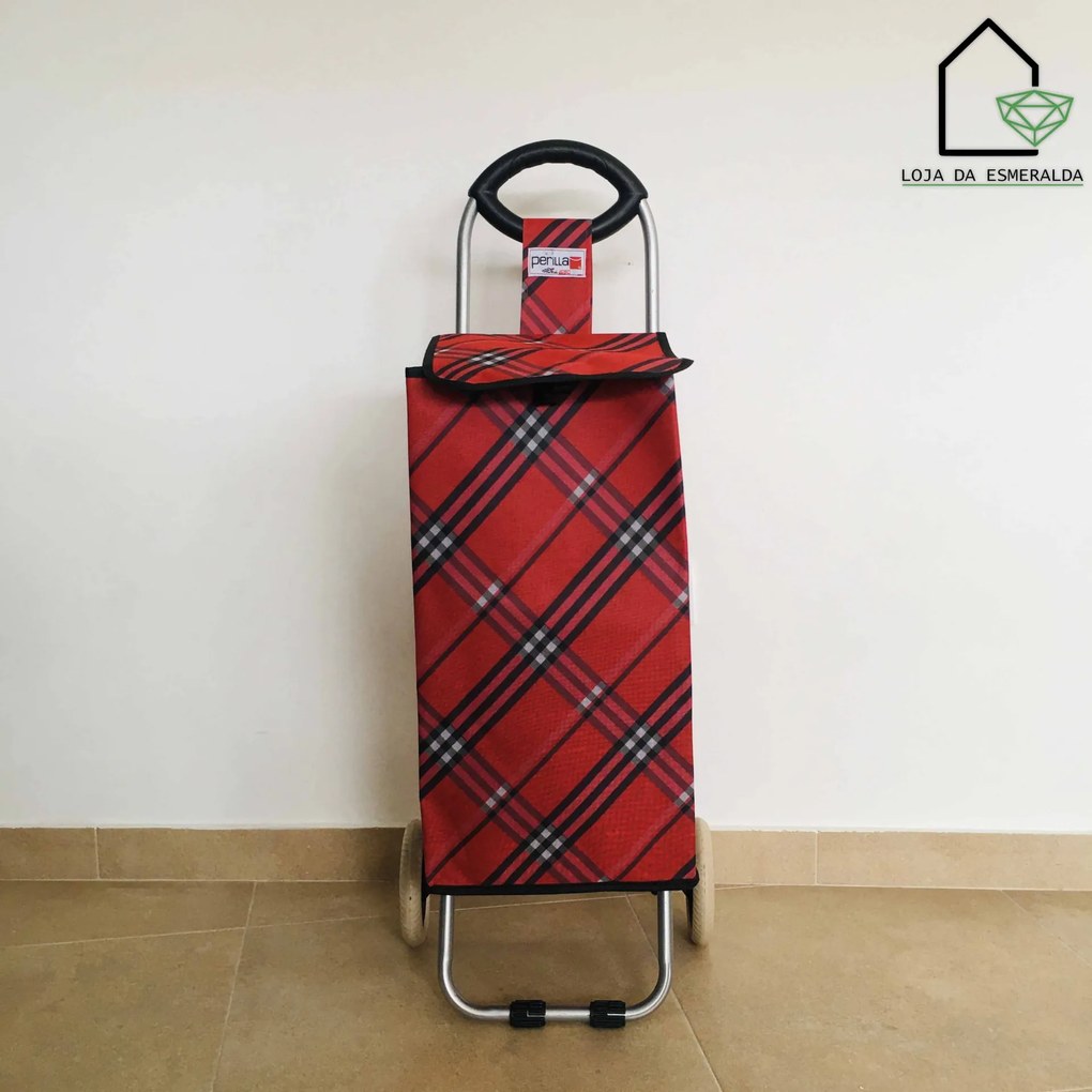 Carrinho para Compras | Vermelho &amp; Preto