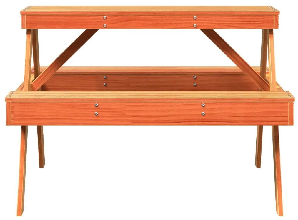 Mesa de piquenique 105x134x75 cm pinho maciço castanho-mel