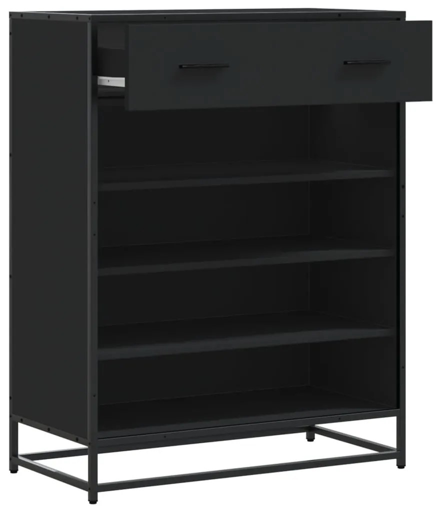 Sapateira 75x38x97,5 cm derivados de madeira/metal preto