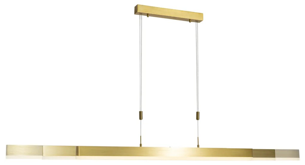 Candeeiro Pendente Ajustável Dourado c/ LED Incluído - Lamba
