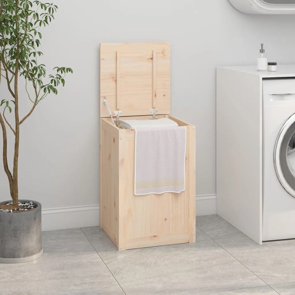 823564 vidaXL Caixa para roupa 44x44x66 cm madeira de pinho maciça