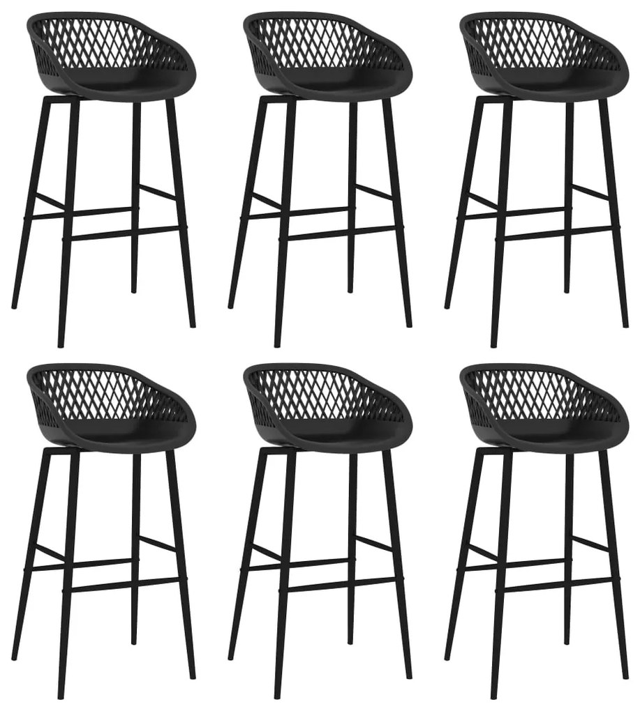 7 pcs conjunto de bar branco e preto