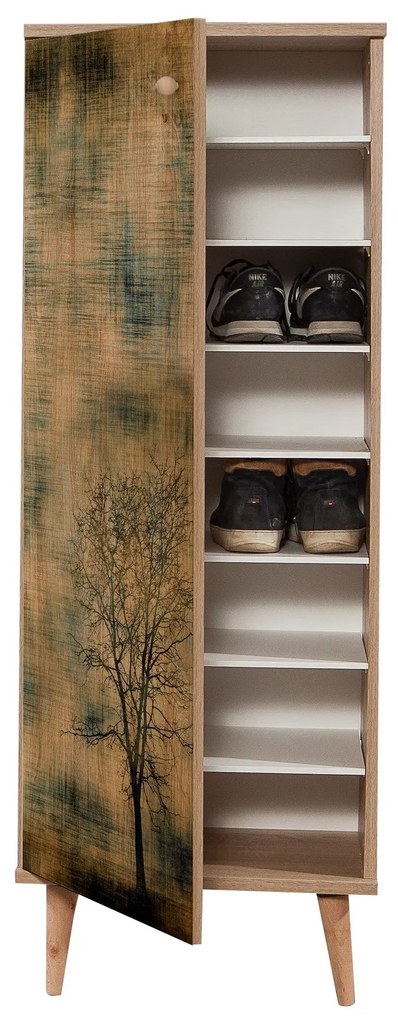 Sapateira Filinta – Carvalho Sonoma – 50 cm x 135 cm x 38 cm