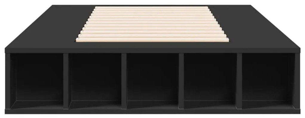 Estrutura de cama 90x190 cm derivados de madeira preto