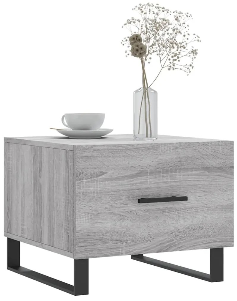 Mesas de centro 2 pcs 50x50x40 cm madeira proc. sonoma cinza