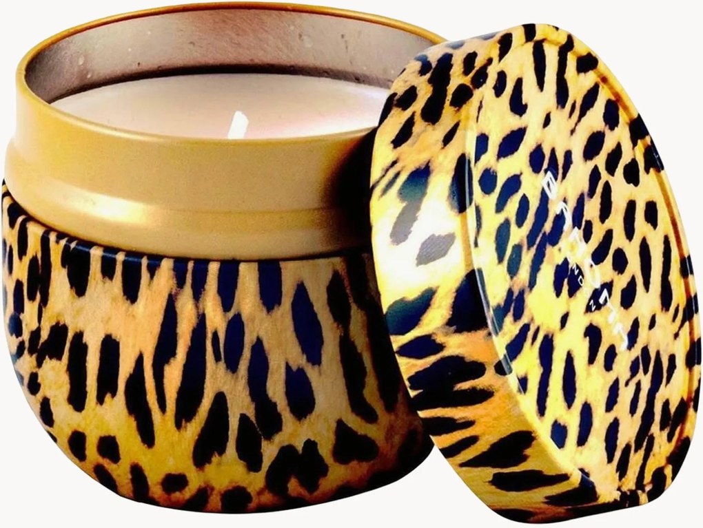 Vela perfumada artesanal em lata Gaia Ra (bergamota, cravinho, âmbar, almíscar)