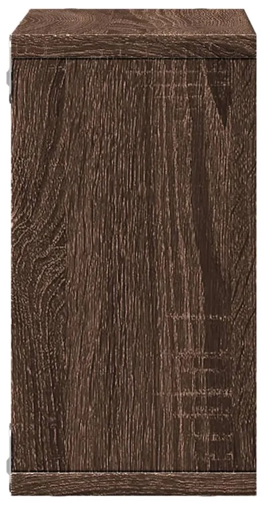 Armário parede 60x16x30 cm derivados madeira carvalho castanho