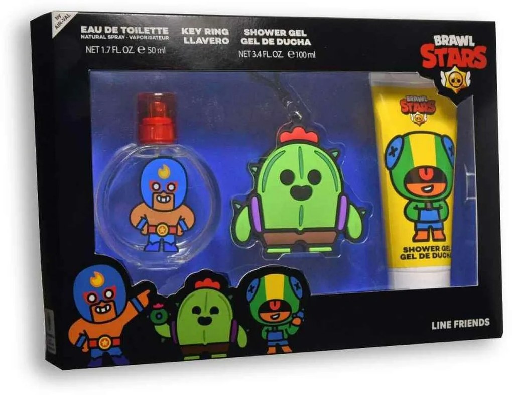Conjunto de Perfume Infantil Air-Val Brawl Stars 3 Peças