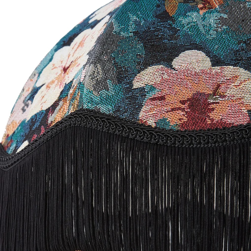 Abajur de tecido com design floral e interior branco 45/15/21,5 - Heritage