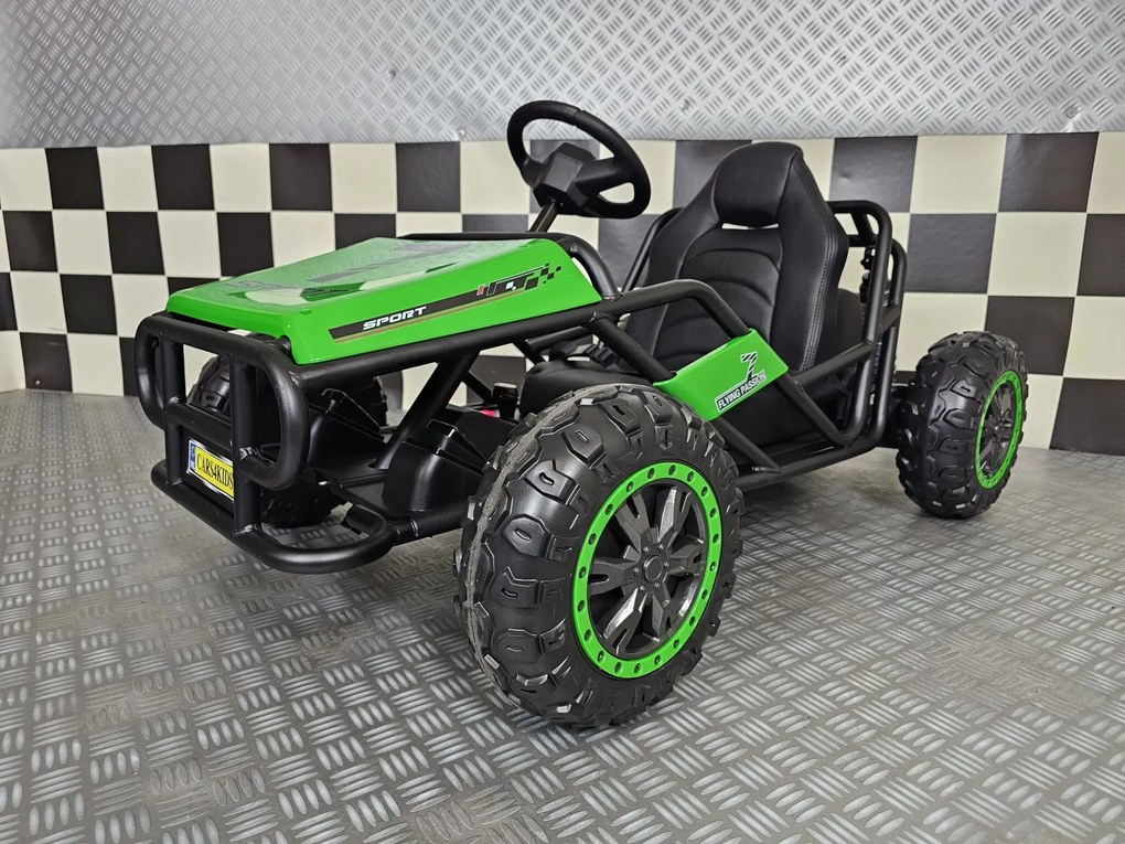 Carro elétrico para crianças Buggy Spark 24V, 2x 200W Pneus Borracha Verde
