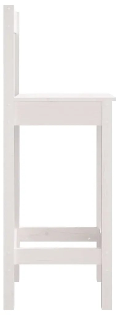 Cadeiras de bar 2 pcs 40x41,5x112 cm pinho maciço branco