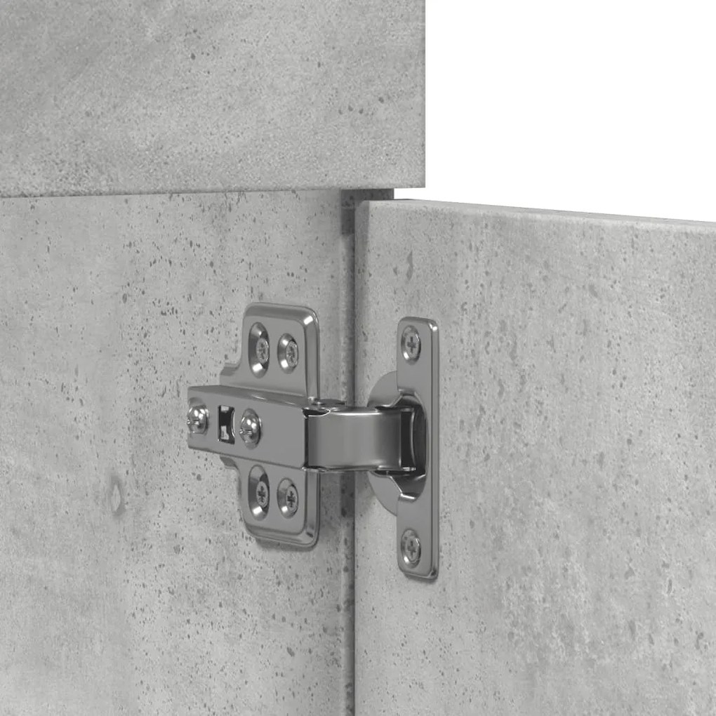 Armário lavatório 80x38,5x46 cm contraplacado cinzento cimento