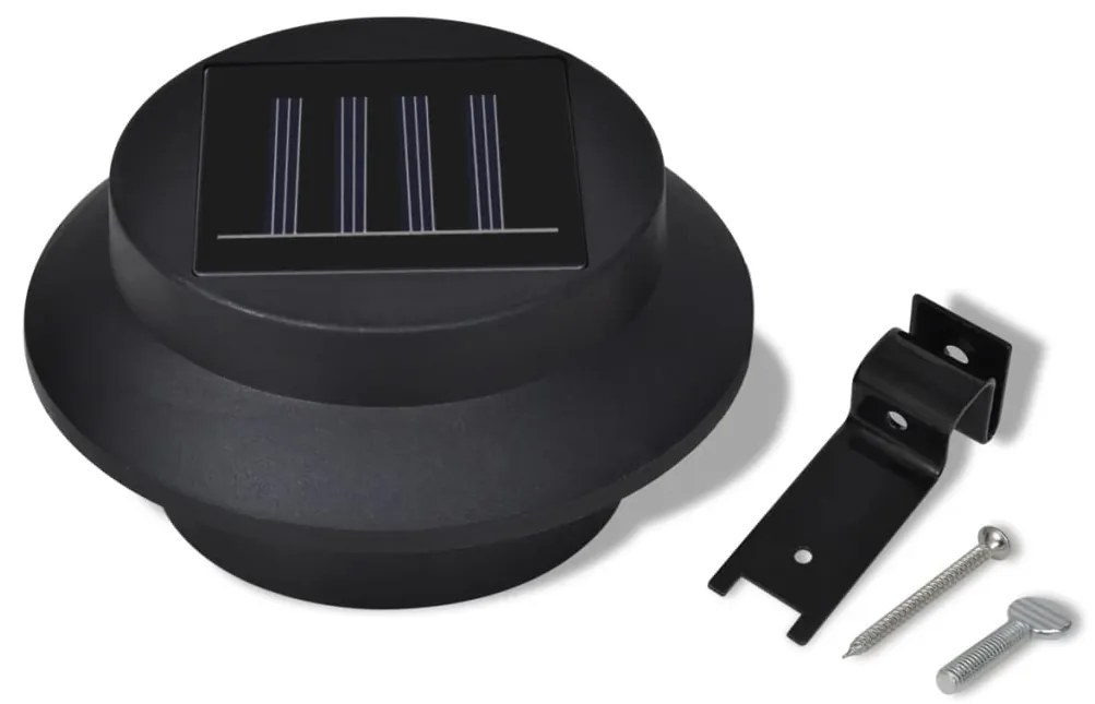 Conjunto Lâmpada Solar 6 Peças de Exterior para a Cerca Calha