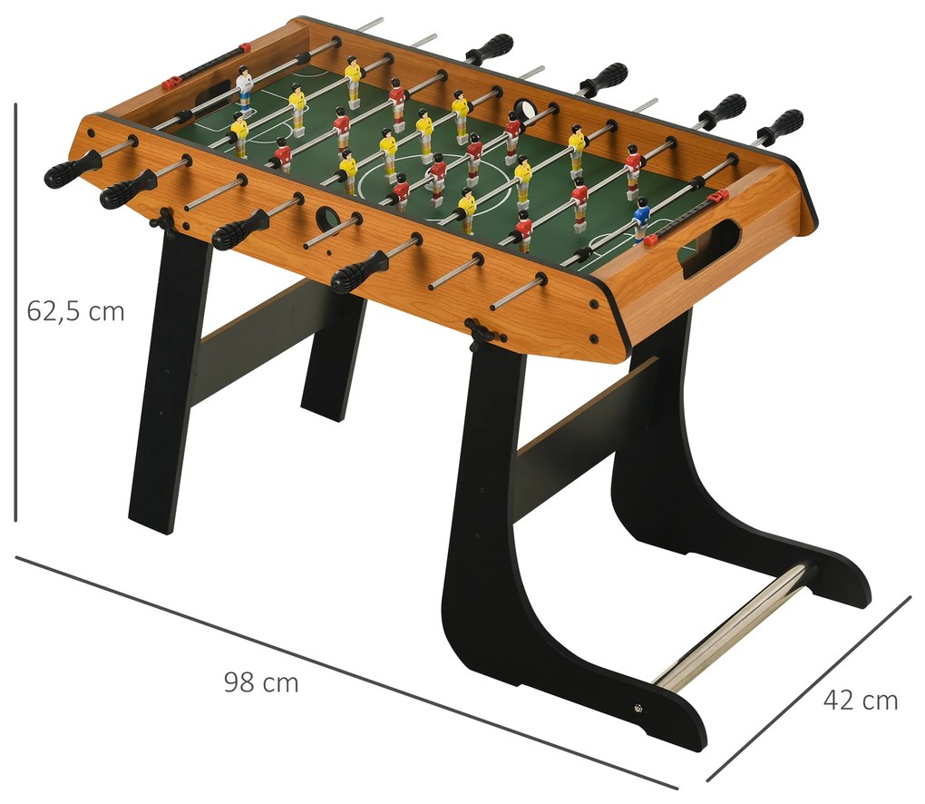 Mesa de Matraquilho Dobrável Matraquilho com 22 Jogadores e 2 Placares para Crianças e Adultos 98x42x62,5 cm Madeira e Preto