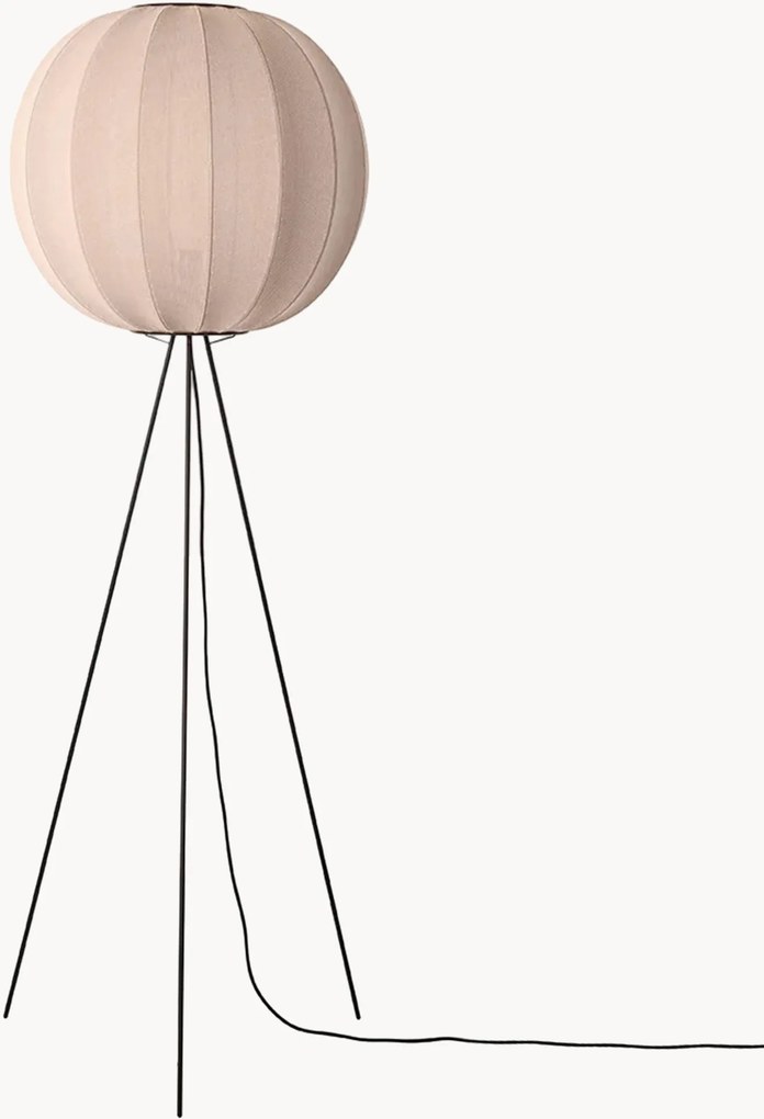 Candeeiro de pé artesanal grande com tripé Knit-Wit