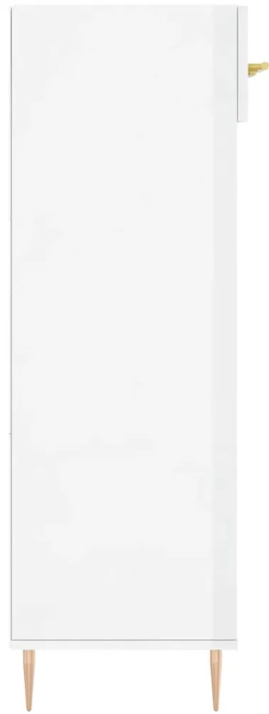 Sapateira 60x35x105 cm derivados de madeira branco brilhante