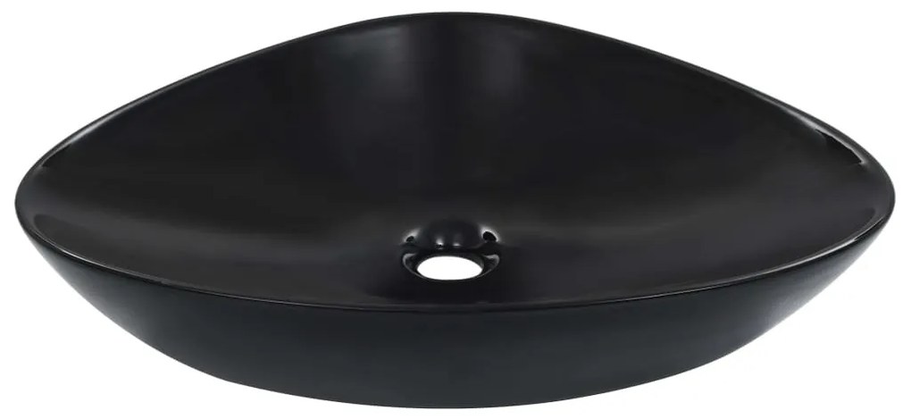 143902 vidaXL Lavatório 58,5x39x14 cm cerâmica preto