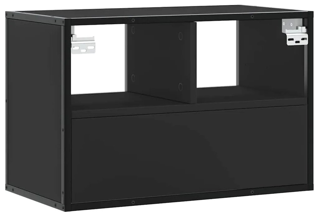 Móvel para TV 60x31x39,5 cm derivados de madeira/metal preto