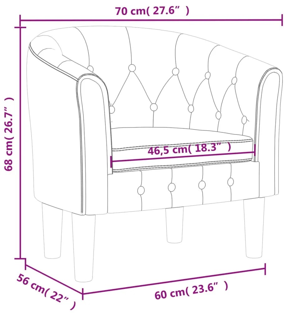 Poltrona couro artificial cinzento