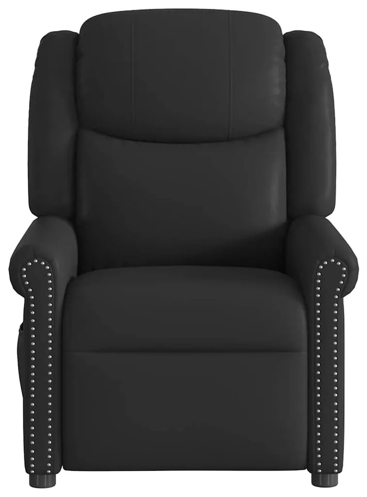 Poltrona massagens reclinável elétrica couro artificial preto