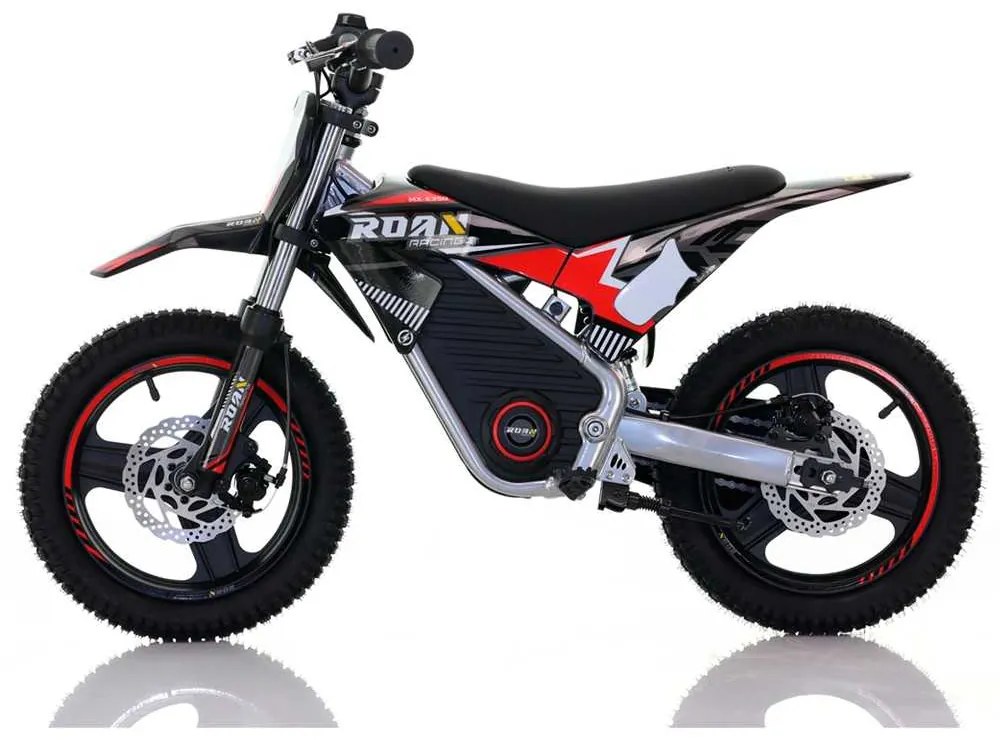 Mini moto elétrica para crianças Minicross electrica 350W 14/14" Warrior MX-E350 Velocidade até 30 km/h Com Limitador Preta