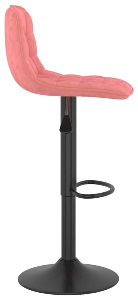 Bancos de bar 2 pcs veludo rosa