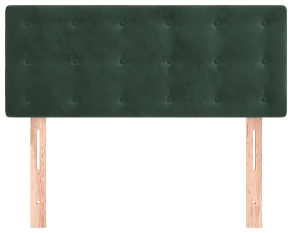 Cabeceira de cama veludo 90x5x78/88 cm verde-escuro