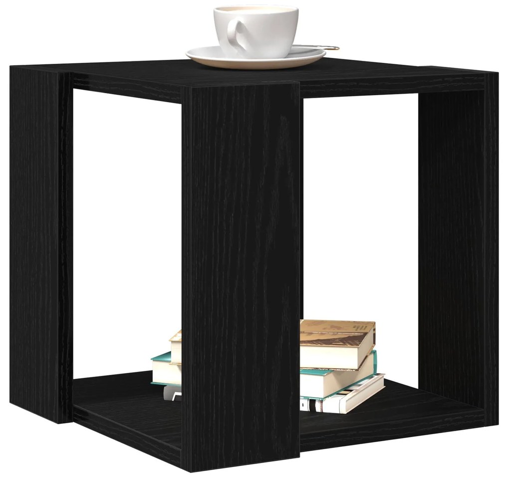 Mesa de Centro Carvalho Preto MDF 32 x 32 x 30 cm Simples