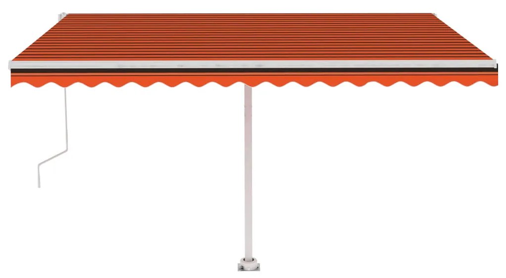 Toldo automático independente 400x300 cm laranja e castanho