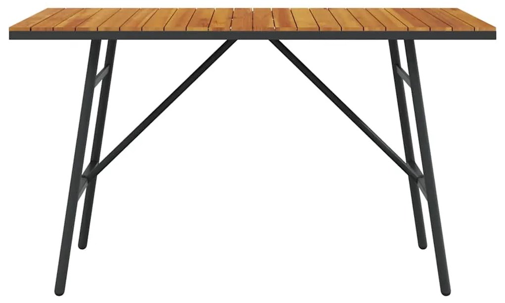 Mesa de Jantar - Preto, 110x55x62 cm, Feita de Madeira de Acácia Sólid