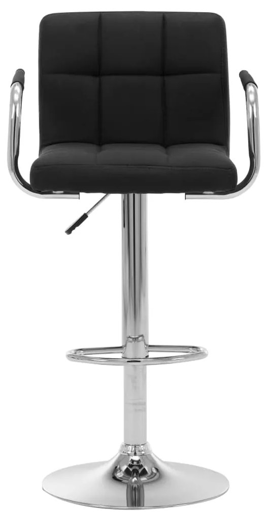 Cadeiras de bar 2 pcs tecido preto