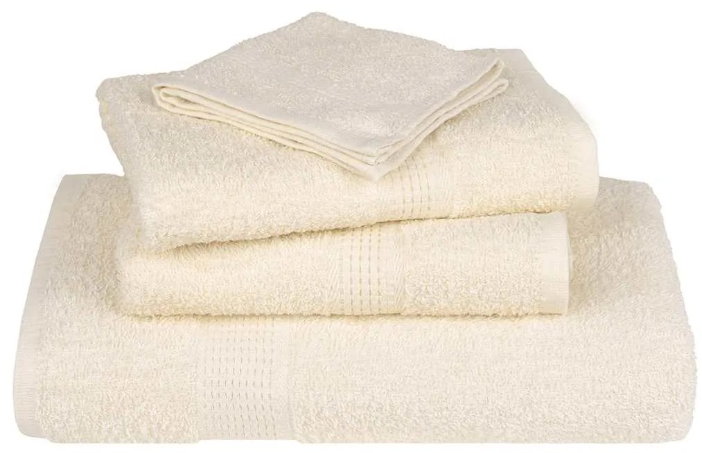 Toalhas de mãos 4 pcs 30x30 cm 360 g/m2 100% algodão creme
